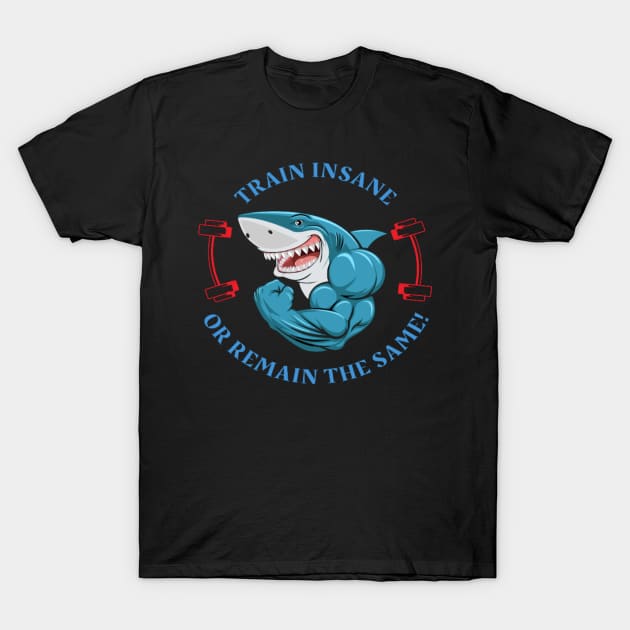 Train Insane or Remain The Same Workout Aesthetic T-Shirt by Totality Addict